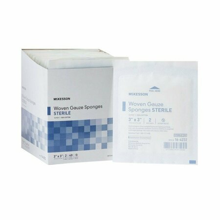 MCKESSON Sterile Gauze Sponge, 3 x 3 Inch, 80PK 16-4232